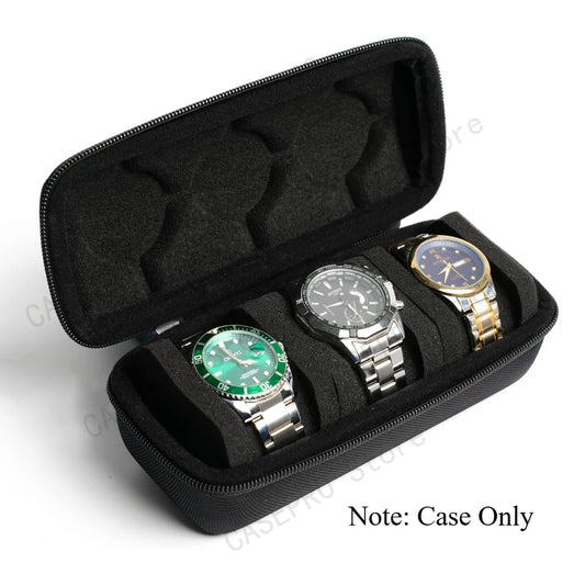 Premium Hard-Shell 3 Slots Watch Travel Case